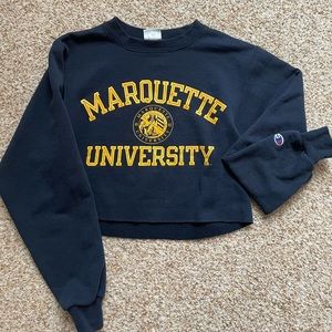 Cropped Champion Marquette University Crewneck